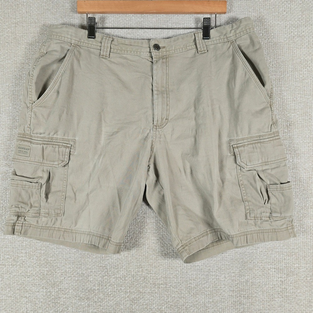 RedHead Mens Khaki Cargo Shorts Sz 40 Tan Cotton Blend Outdoor Utility *38 Waist